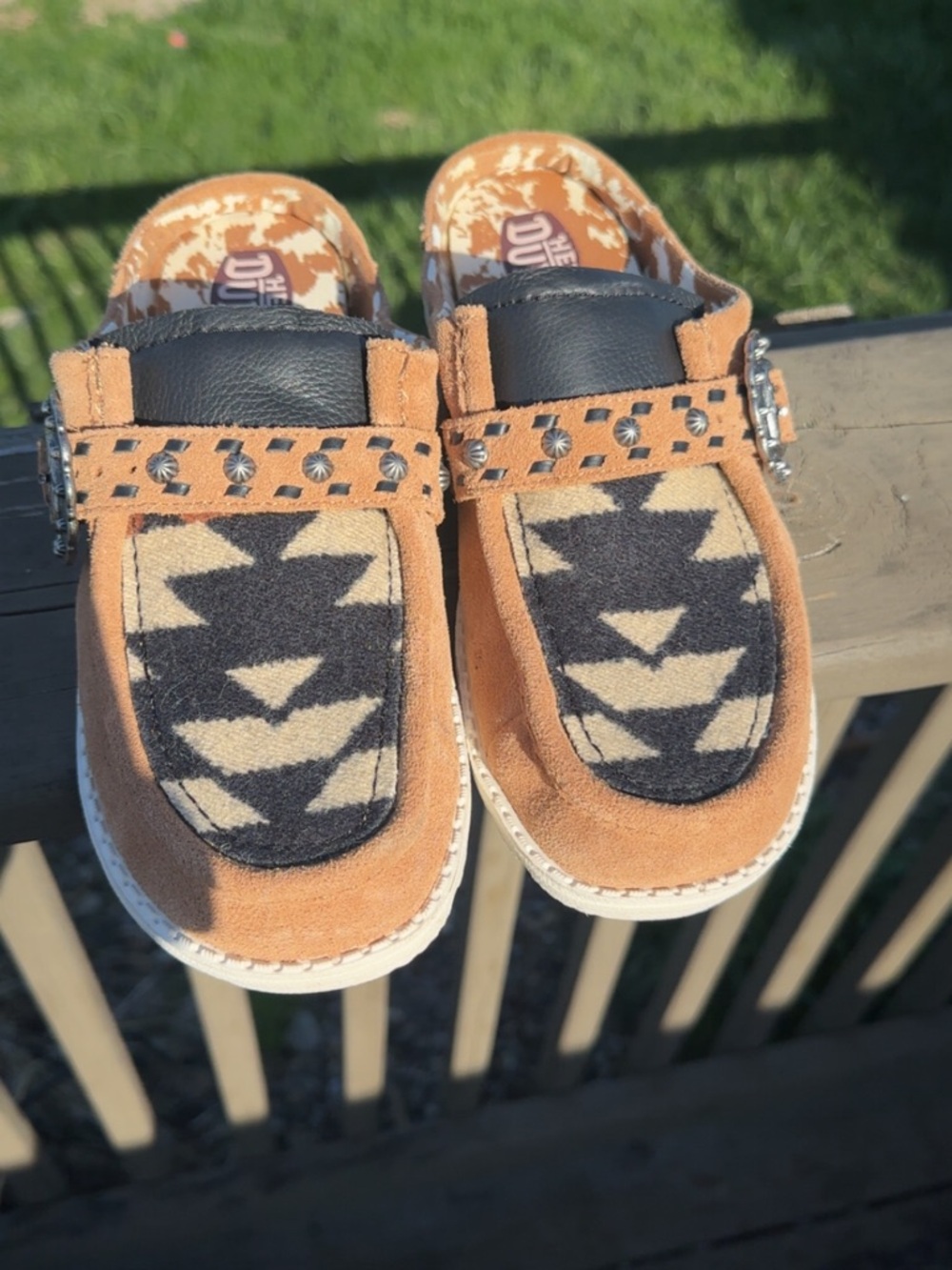 Custom Hey Dudes with Pendleton wool top - Picture 4 of 5